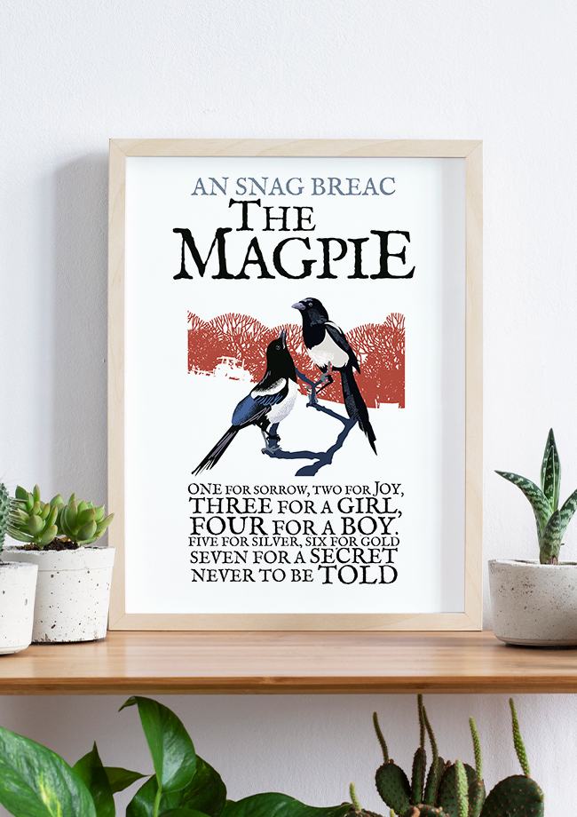 The Magpie - Birds of Ireland Framed