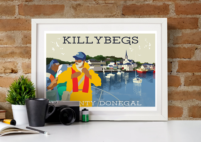 Killybegs Donegal Framed poster