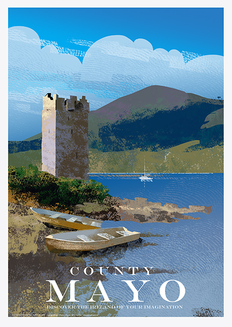 County Mayo, featuring Kildavnet Castle on Achill Island